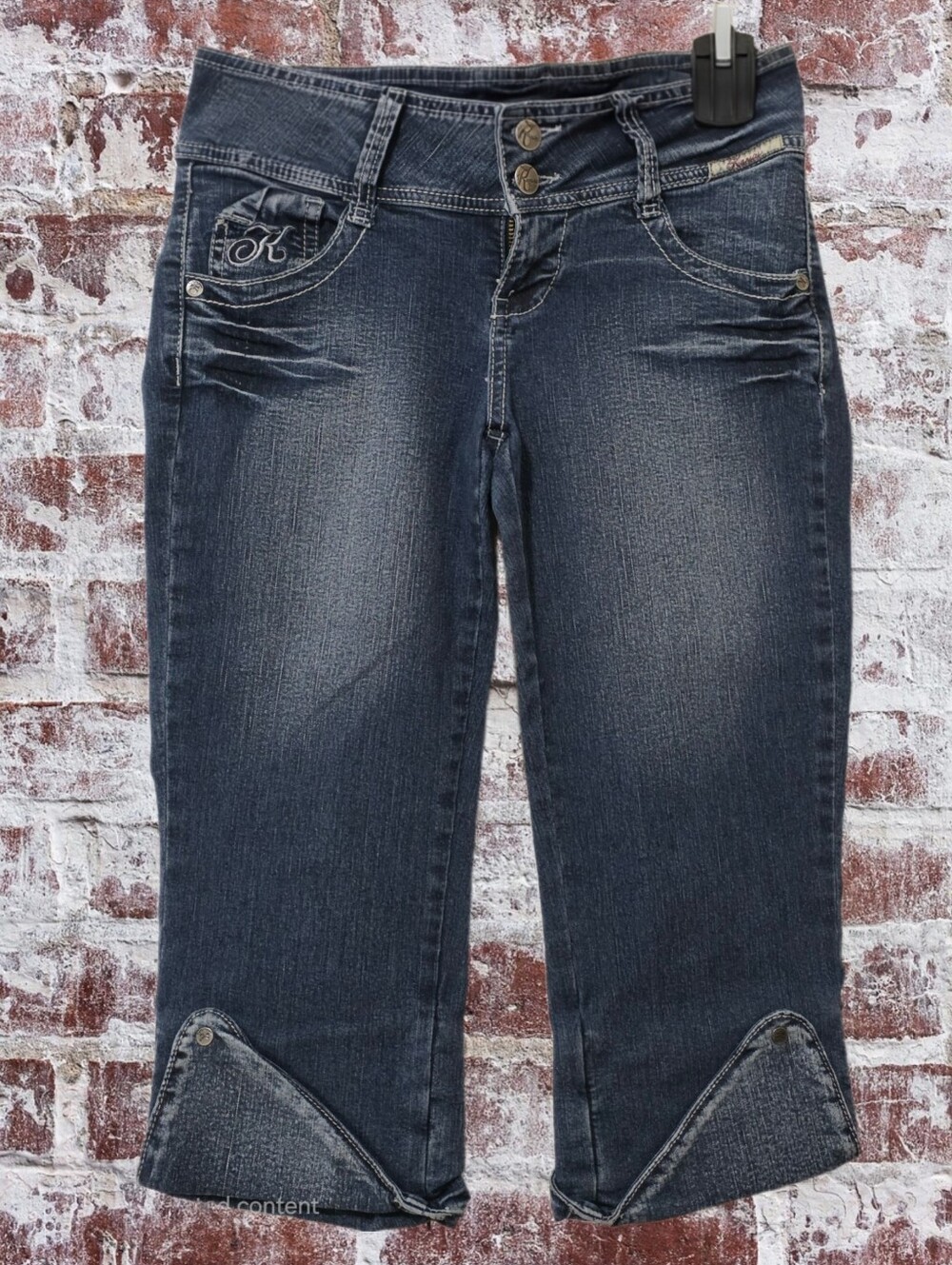 Dark Blue Women's Crapri Jeans - Classic Indigo Denim